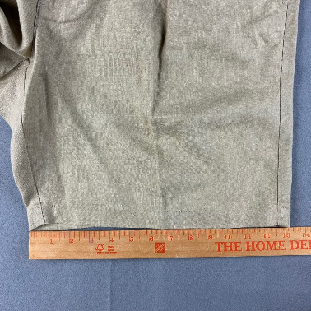 Jos. A. Bank Shorts Mens 36 Tan Pleated 100% Linen Sportswear Casual Classic - Picture 8 of 15